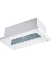 Luminária + Lâmpada p/ Balizamento Branca 22cm E27 Retangular Corredor Escada Jardim Área Externa Embutir Alumbra