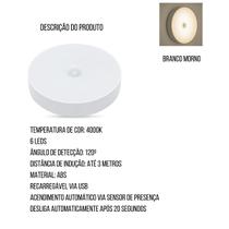 Luminária Lâmpada Sensor Presença Automático Branco Morno