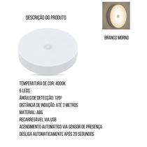 Luminária Lâmpada Sensor Presença Automático Branco Morno