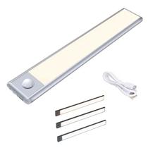 Luminaria LED 3 Tons Sensor Movimento Presença 3 Modos Bateria Recarregavel USB Iluminaçao Casa Sala Quarto Armario Luminaria LED 3 Tons Sensor Movimento Presença 3 Modos Bateria Recarregavel USB Iluminaçao Casa Sala Quarto Armario