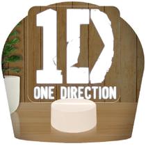 Luminária Led 3D 1 One Direction Abajur