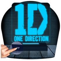 Luminária Led 3D 1 One Direction Abajur