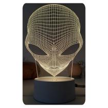 Luminária Led 3d 16 Cores Alien Extraterrestre Decoração