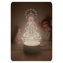 Luminária Led 3d 16 Cores Imagem Nossa Senhora Decoração Religião Luminária Led 3d 16 Cores Imagem Nossa Senhora Decoração Religião