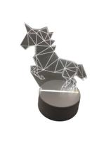 Luminaria Led 3D Abajur Unicórnio Enfeite Decoração Origin Presente Cavalinho Cavalo Chifre Asas Filha Poney