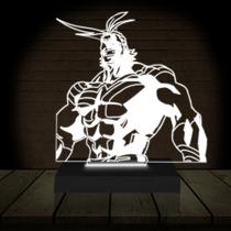 Luminária Led 3D AllMight Abajur Presente Criativo Decoração