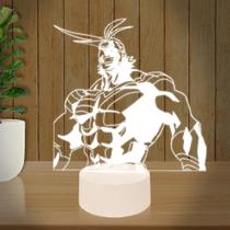 Luminária Led 3D AllMight Abajur Presente Criativo Decoração