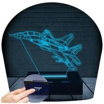 Luminária Led 3D Avião Jato Nave 2