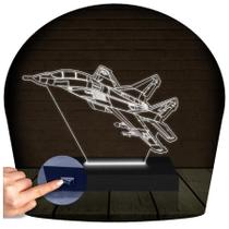 Luminária Led 3D Avião Jato Nave 2 Presente Criativo Decoração