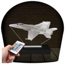 Luminária Led 3D Aviao Nave 2 Abajur Presente Criativo Decoração