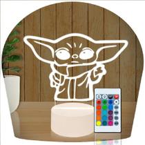 Luminária Led 3D Baby Yoda Star Wars Presente Criativo Decoração