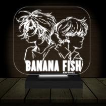 Luminária Led 3D Banana Fish Abajur Presente Criativo Decoração