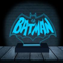 Luminária Led 3D Batman DC Heroi 4 Presente Criativo Decoração