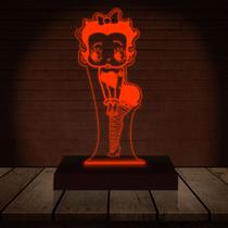 Luminária Led 3D Betty Boop 3 Abajur Presente Criativo Decoração