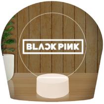 Luminária Led 3D Black Pink Abajur