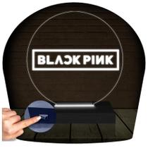 Luminária Led 3D Black Pink Abajur