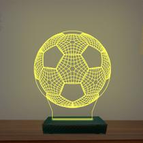 Luminária Led 3d Bola de Futebol Abajur Luxo