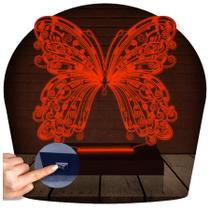 Luminária Led 3D Borboleta Abajur