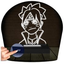 Luminária Led 3D Boruto Naruto Abajur