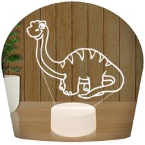 Luminária Led 3d Brotossauro Dinossauro Abajur