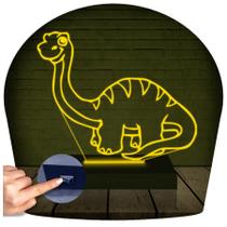 Luminária Led 3d Brotossauro Dinossauro Abajur