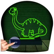 Luminária Led 3d Brotossauro Dinossauro Abajur