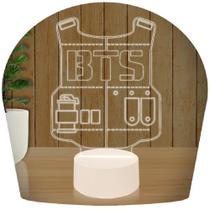 Luminária Led 3D BTS Pop Abajur