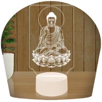 Luminária Led 3d Buda Abajur 3 Presente Criativo Decoração