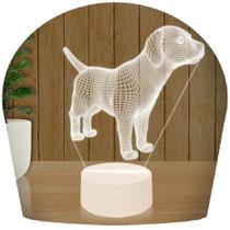 Luminária Led 3D Cachorro Abajur Presente Criativo Decoração