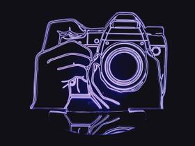 Luminária Led 3d Câmera Fotográfica Máquina Fotos Fotografia - Geeknario