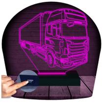 Luminária Led 3D Caminhão Abajur 1 Presente Criativo Decoração