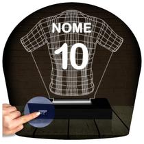 Luminária Led 3d Camisa Time Futebol 2 Abajur - 3D Fantasy