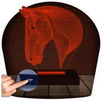 Luminária Led 3D Cavalo Abajur - 3D Fantasy