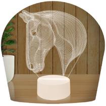 Luminária Led 3D Cavalo Abajur Presente Criativo Decoração