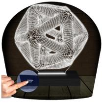 Luminária Led 3D Circulo Esfera Abajur 5