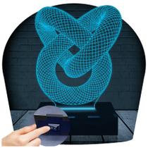 Luminária Led 3D Circulo Esfera Abajur 7 Luminária Led 3D Circulo Esfera Abajur 7