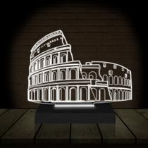 Luminária Led 3D Coliseu Roma Abajur Presente Criativo Decoração