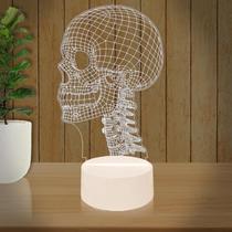 Luminária Led 3d Cranio Neurologista Médico Abajur Presente Criativo Decoração