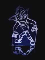 Luminária Led 3d Crash Bandicoot Jogo Videogame