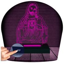 Luminária Led 3D Dia das Mães Jesus Abajur