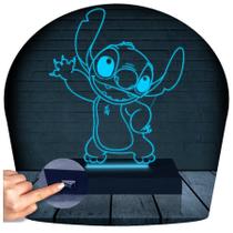 Luminária Led 3D Dia das Mães Lilo Stitch Abajur