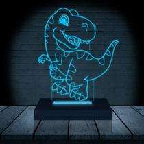 Luminária Led 3d Dinossauro Rex 2 Abajur Presente Criativo Decoração