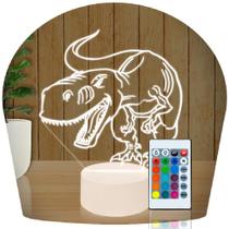 Luminária Led 3d Dinossauro Rex Abajur 1