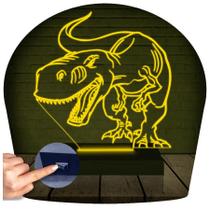 Luminária Led 3d Dinossauro Rex Abajur 1 Presente Criativo Decoração