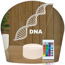 Luminária Led 3d DNA Medicina Biomedicina Abajur Presente Criativo Decoração