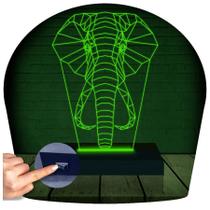 Luminária Led 3d Elefante Abajur 3 Presente Criativo Decoração
