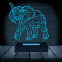 Luminária Led 3D Elefante India Abajur Presente Criativo Decoração