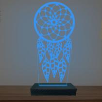 Luminária Led 3d Filtro dos Sonhos Abajur Luxo - Artelizando
