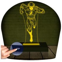 Luminária Led 3D Flash Herói Abajur
