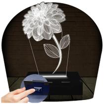 Luminária Led 3D Flor Abajur 4